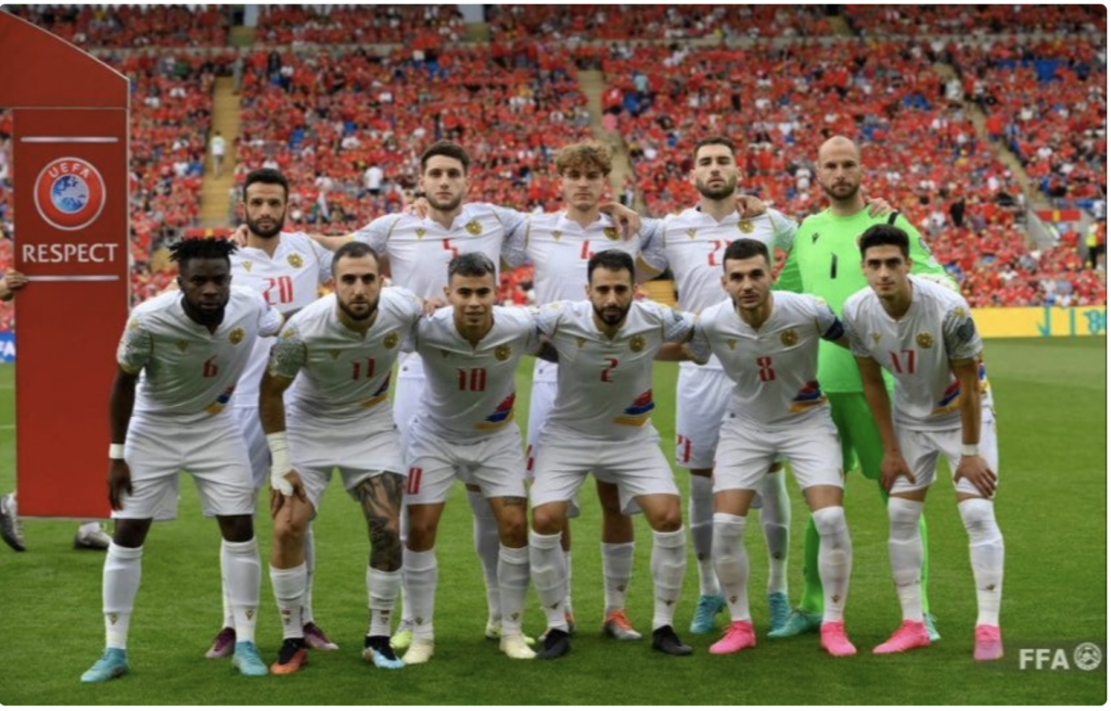 Armenia's National Football Team Starts 2022 in 92nd Place