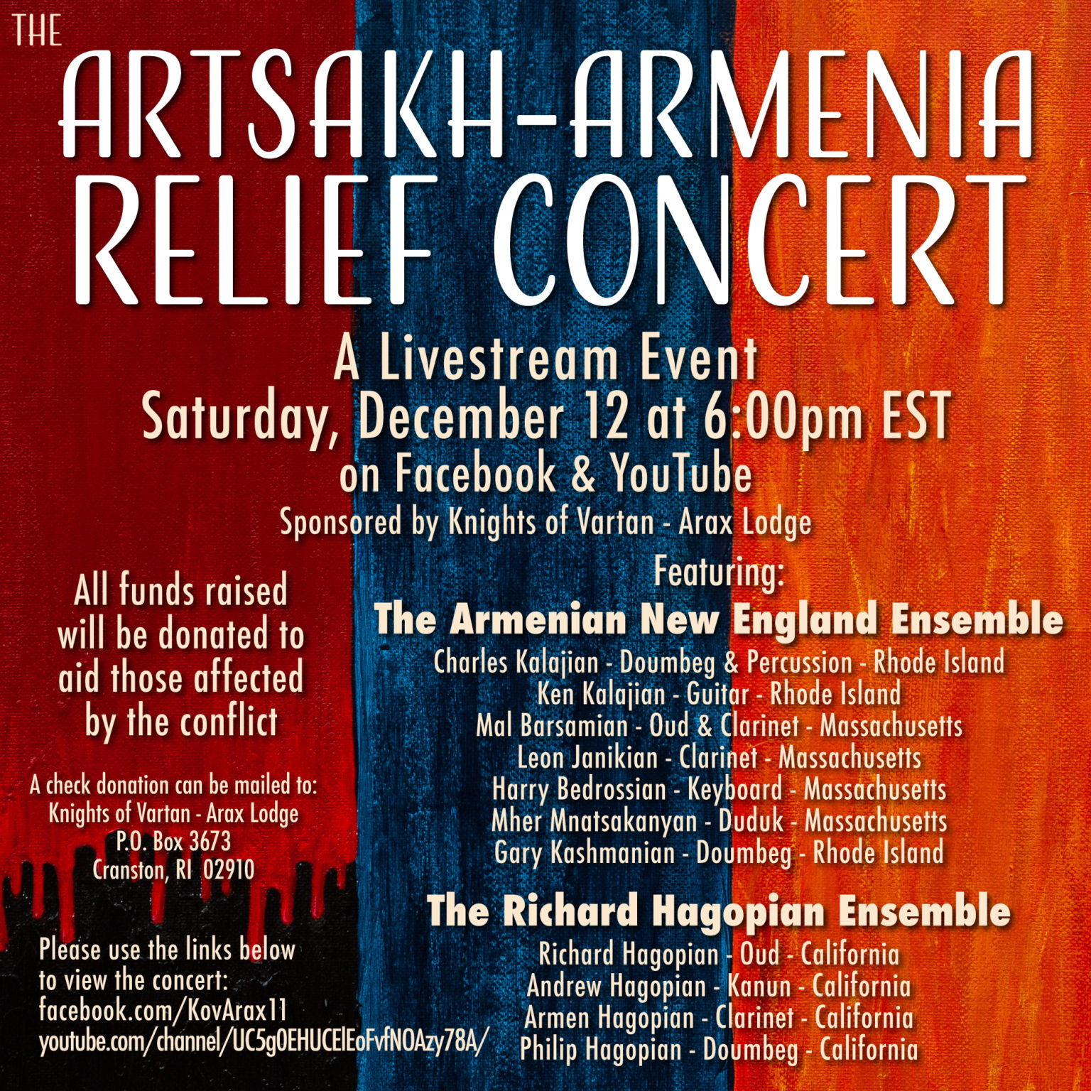 ArtsakhArmenia Relief Livestream Concert The Armenian MirrorSpectator